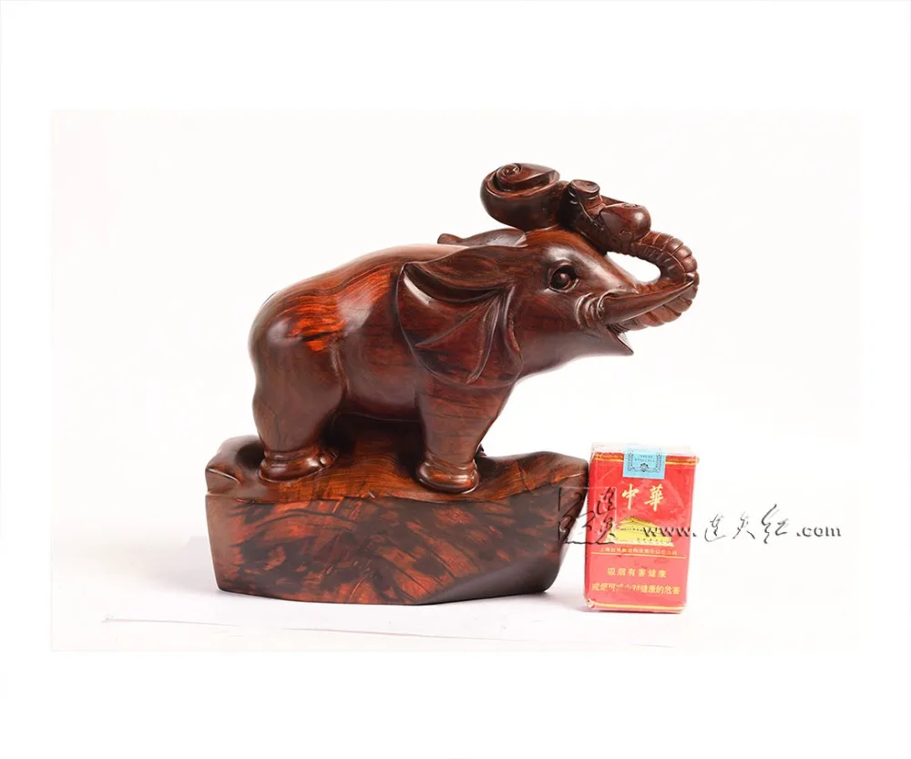 Китайская классическая резьба по дереву Искусство ремесла слон символ удачи
