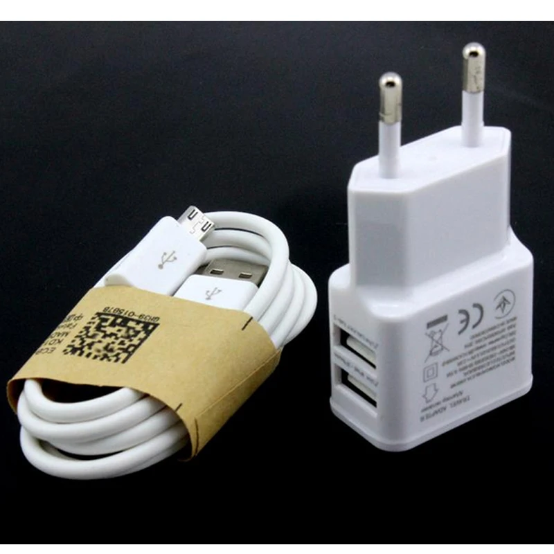 2 порта европейская вилка USB зарядное устройство адаптер для Samsung/Xiaomi Mi5/Meizu или V8