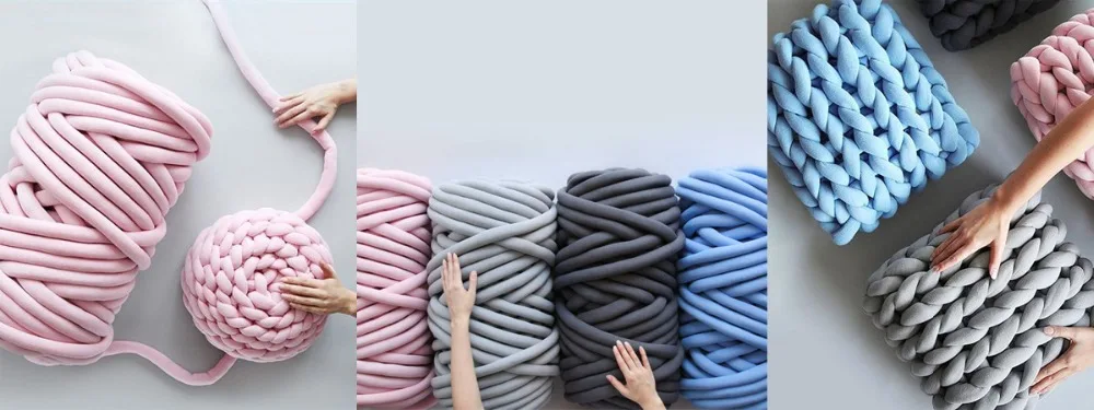 25/60 м ручная тканая Одеяло однтонный круглый тканевый слой Вязание DIY шерсть ручной вязки Одеяло пряжи домашний BK003