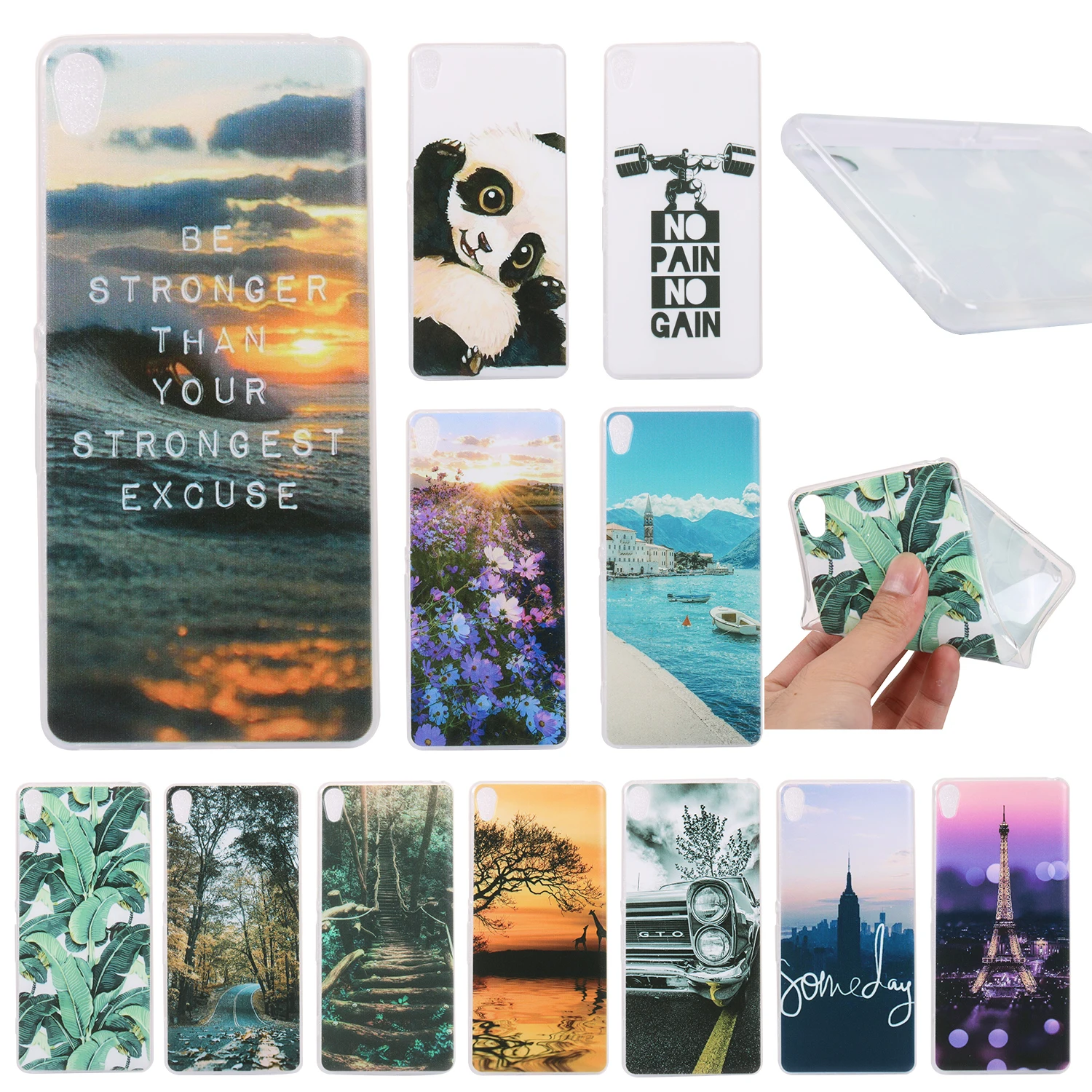 JLNYU Fashion Case sFor Sony XA XA1 Ultra L1 Cases Soft Pattern Cover For XZ Premium XZ1 Compact Silicone Shell Capa |