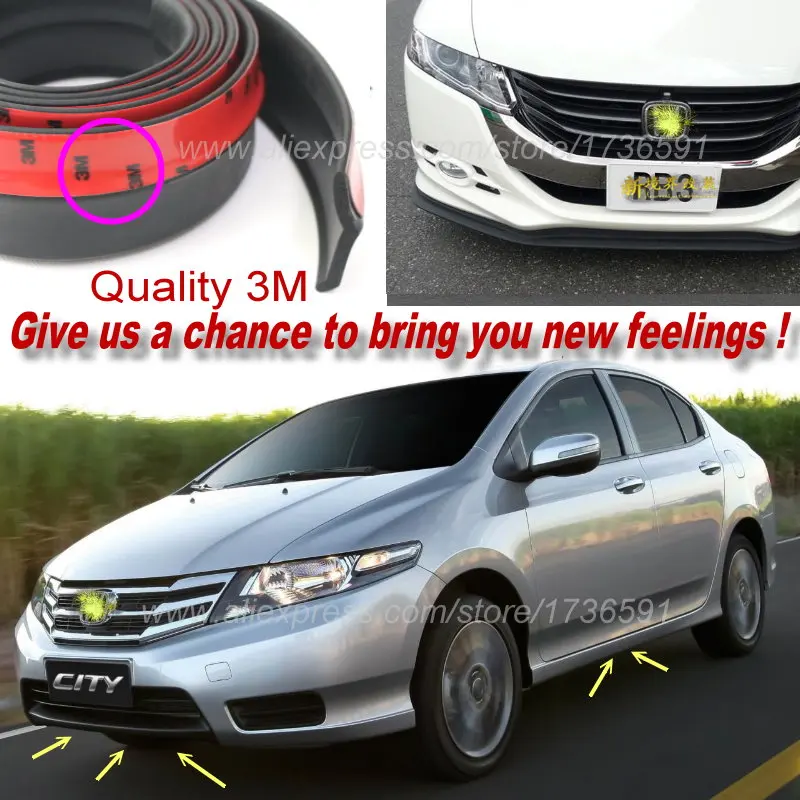 Передний боковый задний бампер спойлер с губами для HONDA City Type Zp ZX S Fit Aria Everus S1 Ballad
