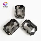 Серый прямоугольник, восьмиугольная форма, высокое качество, стеклянные кристаллы, Пришивные, Свободные Стразы, аксессуары для одежды SWC03