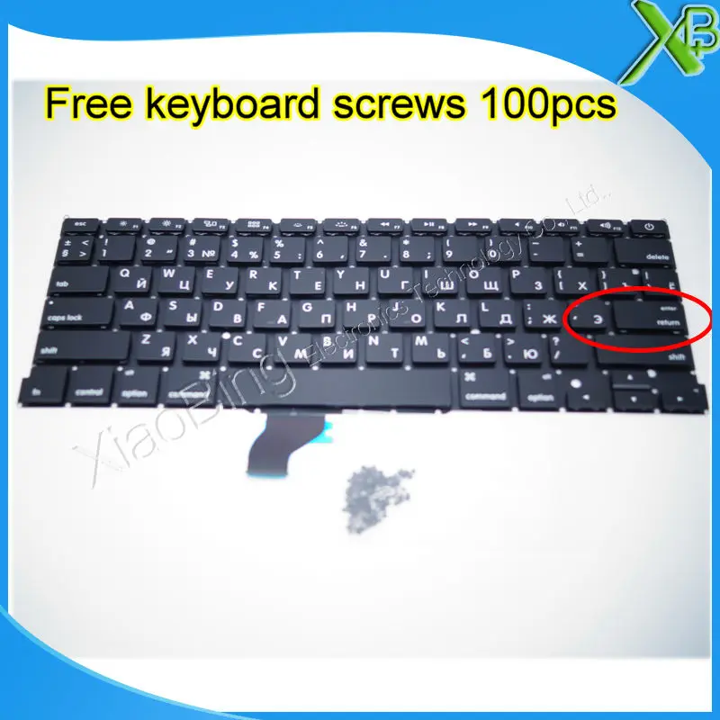 Совершенно новый маленький ввод RS Русская клавиатура + 100 шт Винты клавиатуры для