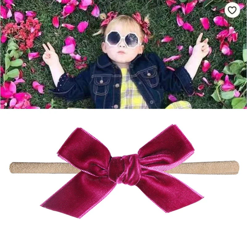 BalleenShiny Kawaii бант цветочный ободок для новорождённого для ребенка с эластичной резинкой; милые нейлон резинка для волос, принцессы аксессуары для детей наряд для фотосессий подарок