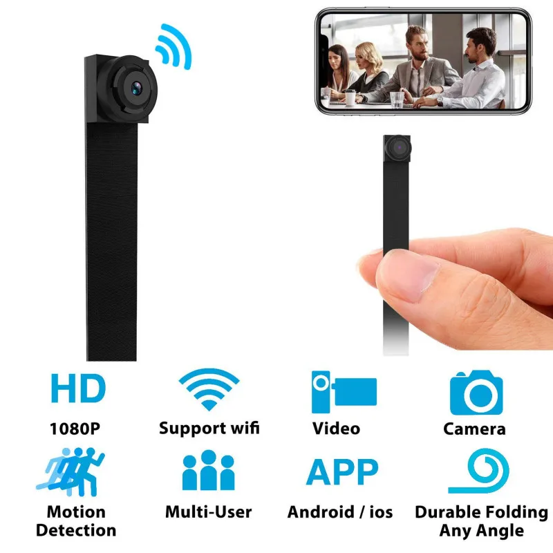 HD 1080P DIY портативная Wi Fi IP мини камера P2P беспроводная микро веб видеокамера