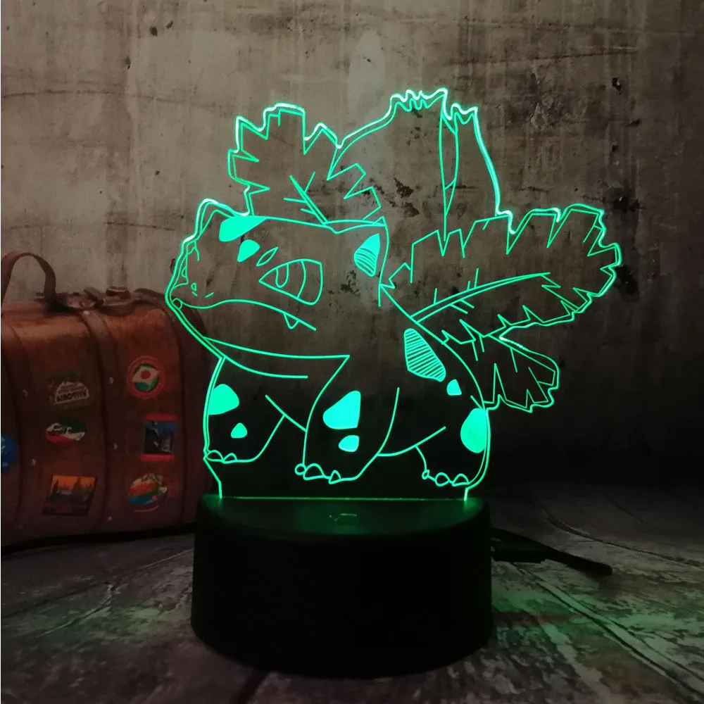Детская игрушечная лампа Lamparas de mesa infantil Покемон 7 цветов 3D аниме животное лягушка
