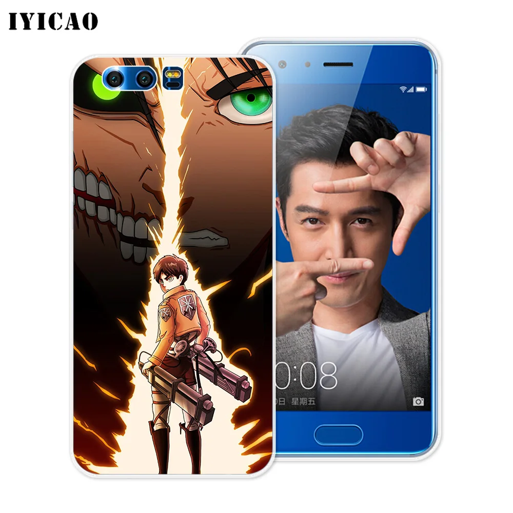 Мягкий силиконовый чехол IYICAO Eren Jaeger для Huawei Y9 Y7 Y6 Prime 2018 Honor 8C 8X 8 9 10 Lite 7X 7C 6A 7A