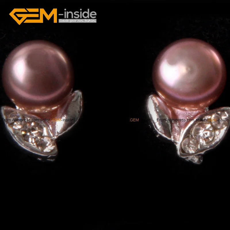 Серьги женские круглые с жемчугом 6 7 мм 1 пара|fashion pearl earrings|pearl earringspearl earrings wholesale |