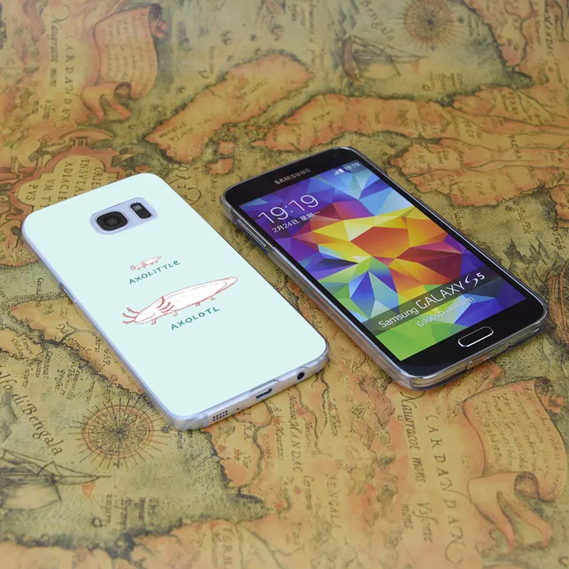 E2237 Axolittle Axolotl прозрачный жесткий PC чехол для samsung Galaxy Note S 3 4 5 6 7 8 9 Mini Edge Plus |