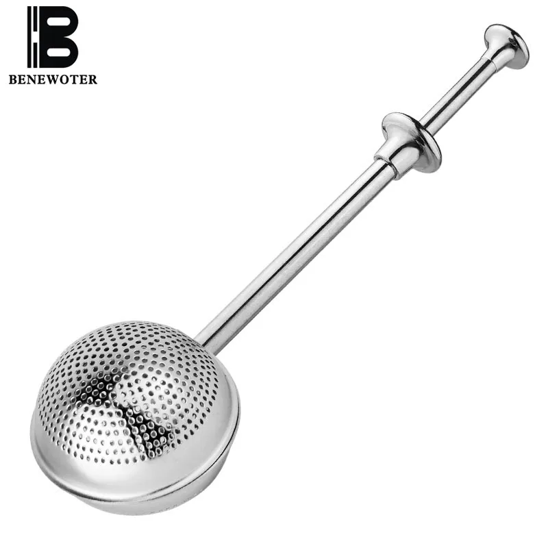 Творческий Чай фильтр Нержавеющая сталь заварки многоразовые Сфера с черной