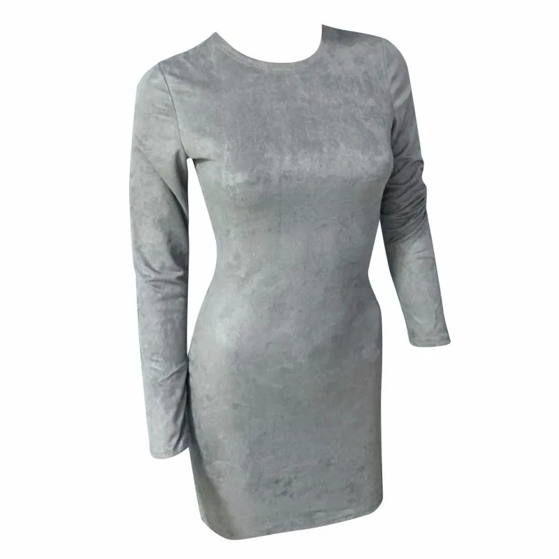 С длинными рукавами вечерние платье пикантные Клубные коричневый Vestido Для женщин