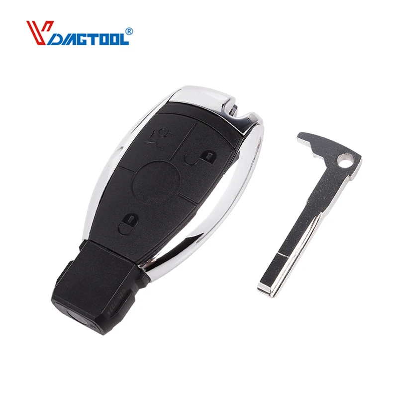 VDIAGTOOL 3 Buttons Remote Car Key Shell Replacement Fob Case For Mercedes Benz year 2000+ NEC&ampBGA Control DY153 With Blade | Автомобили