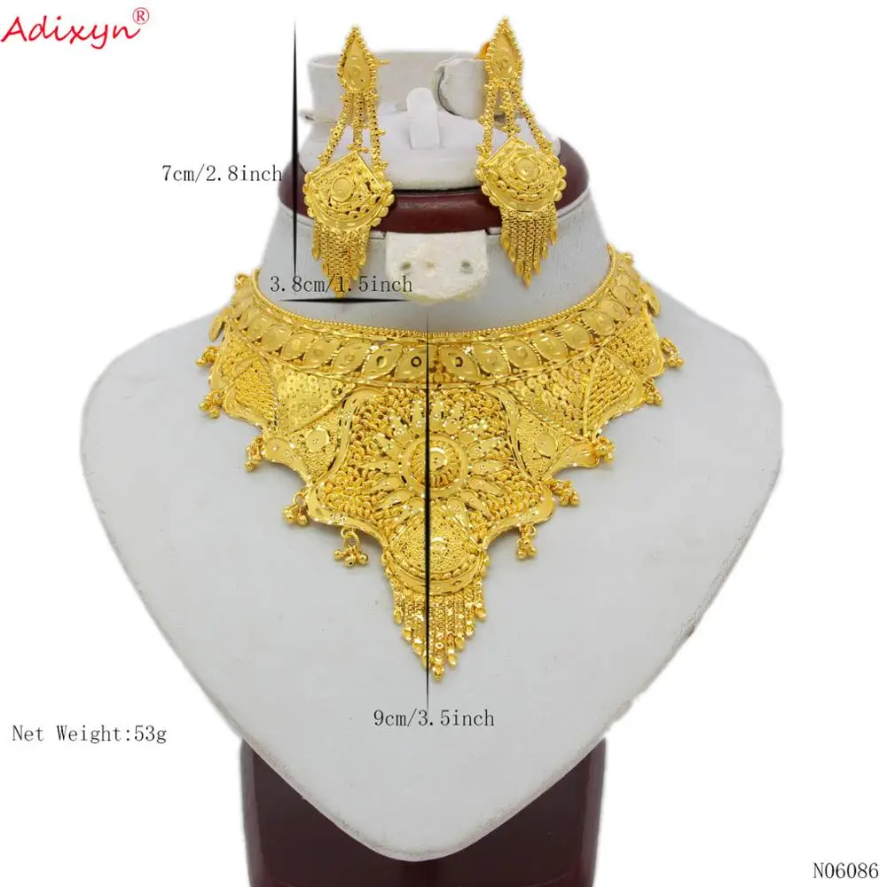 Набор украшений для женщин ожерелье и серьги золотого цвета в африканском стиле