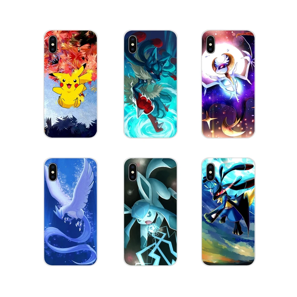 Прозрачный мягкий чехол из ТПУ с изображением покемона Пикачу для Samsung Galaxy S3 S4 S5