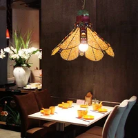 mediterranean morocco creative retro chandelier living room bar color umbrella lamp southeast asian amorous feelings lamp