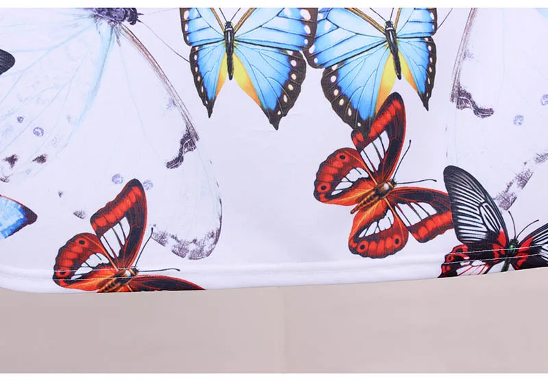 Платье женское Облегающее летнее с разноцветным принтом бабочек 2016 | Женская