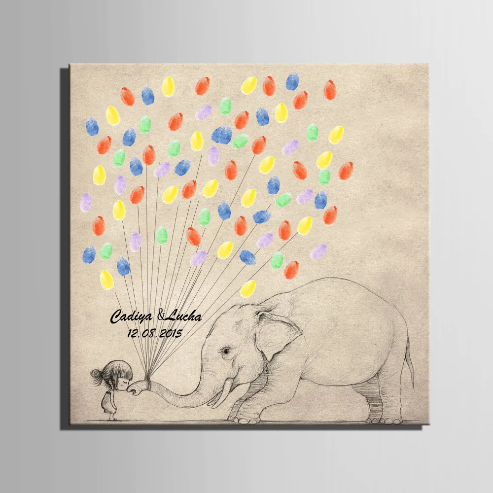 Искусственная Картина на холсте слоны свадебный подарок украшение для свадьбы