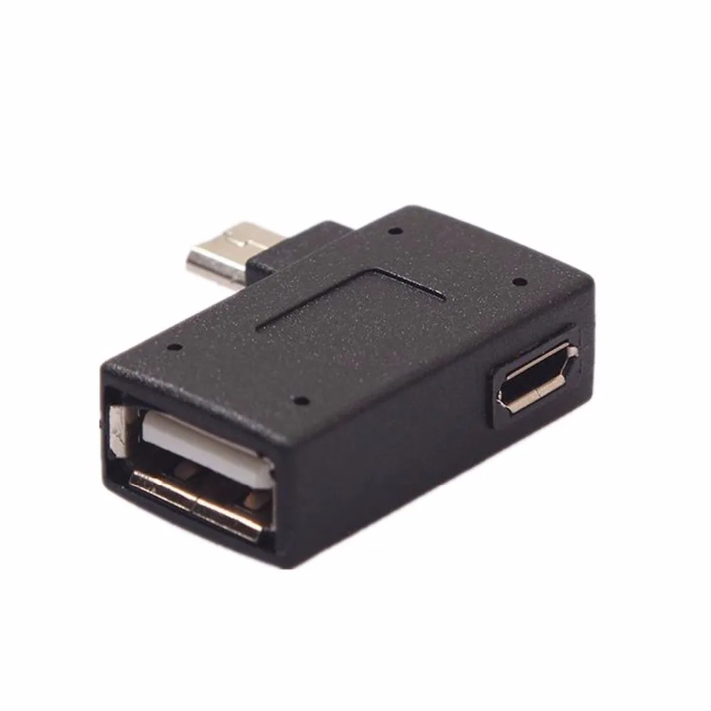 

Micro USB 2.0 OTG Host 90 Degree Left Angled Adapter with USB Power for Galaxy S3 S4 S5 Note2 Note3 Cell Phone & Tablet