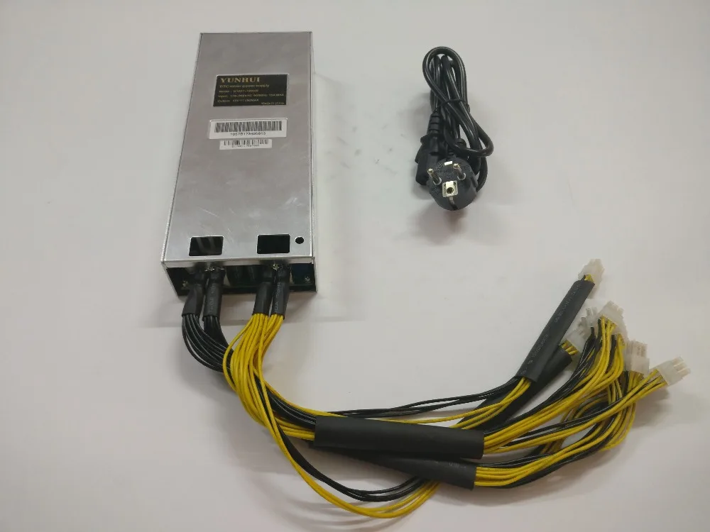Блок питания YUNHUI для майнинга BTC LTC DASH 1800 Вт PSU S9 S9i S9j L3 + DR3 D3 X3 T9 E3 Z9 Z11 Innosilicon A9 A10 D9 ETH |