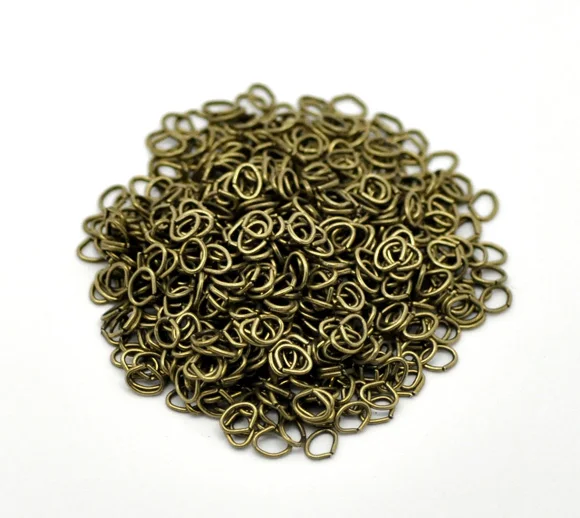 DoreenBeads Открытые Кольца из сплава Овальный элемент античная бронза 5 мм (2/8 &quot) x 4