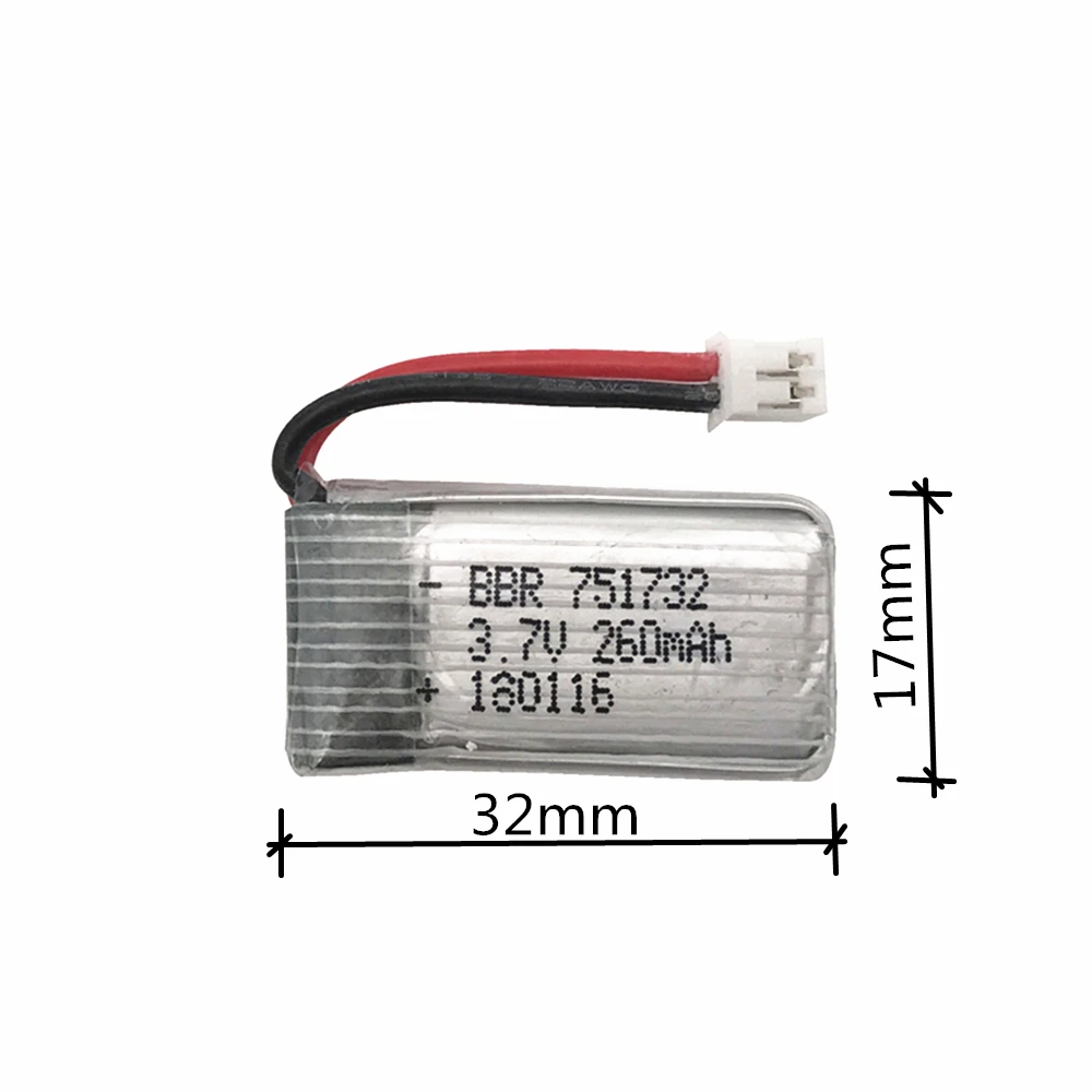 20 30 50 100 шт. 3 7 в 260 мАч 30C Lipo аккумулятор для NH010 F36 E010 E010C E011 E011C E013 мини