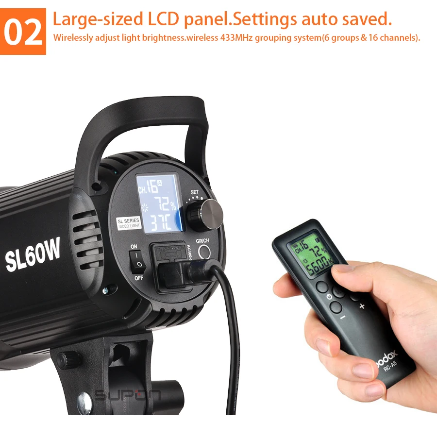 Godox светодиодный видео светильник SL 60W SL60W 5600K белая версия непрерывный Bowens