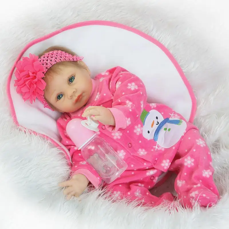Reborn Baby Куклы девушка мягкая винилсиликоновых новорожденных Реалистичная кукла