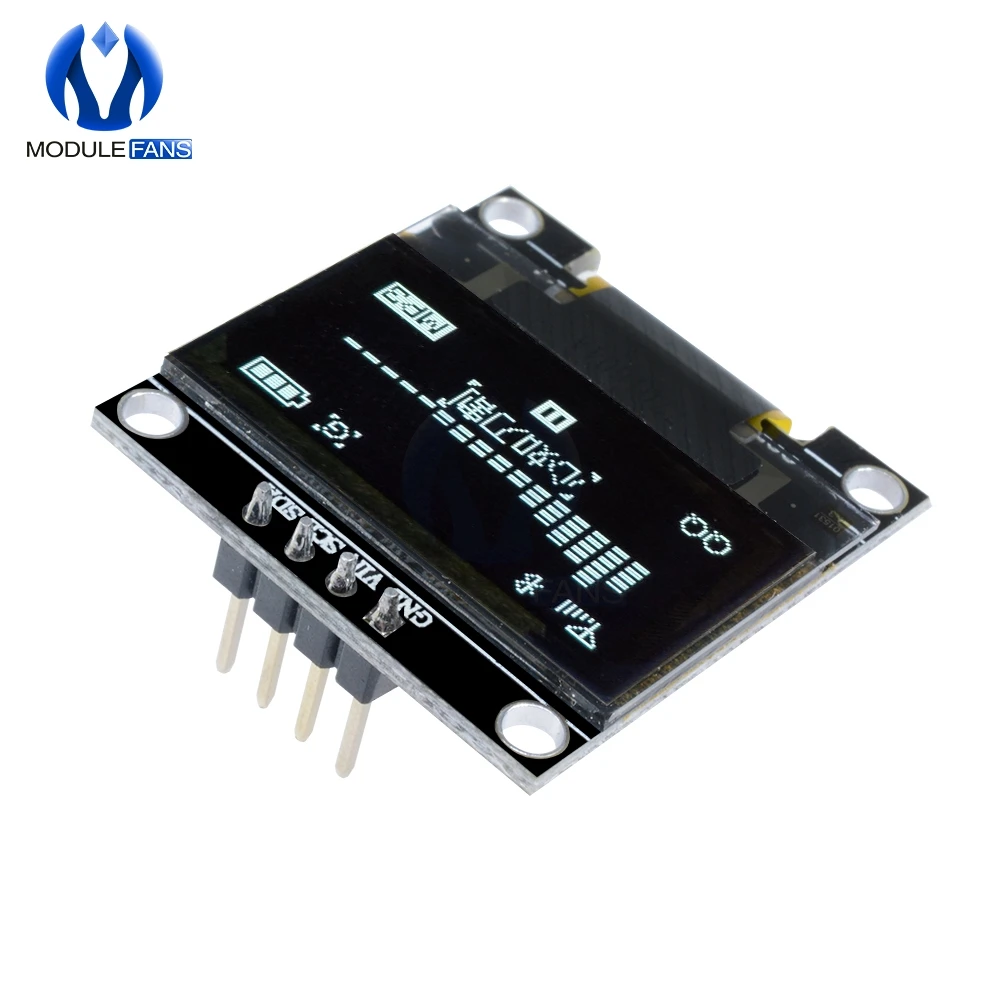 0,96 дюймов I2C IIC Серийный 128X64 128*64-белый топ с o-образным светодиодный Светодиодный Дисплей модуль совместим для Arduino STM32 контроллер драйвер платы 3V 5v