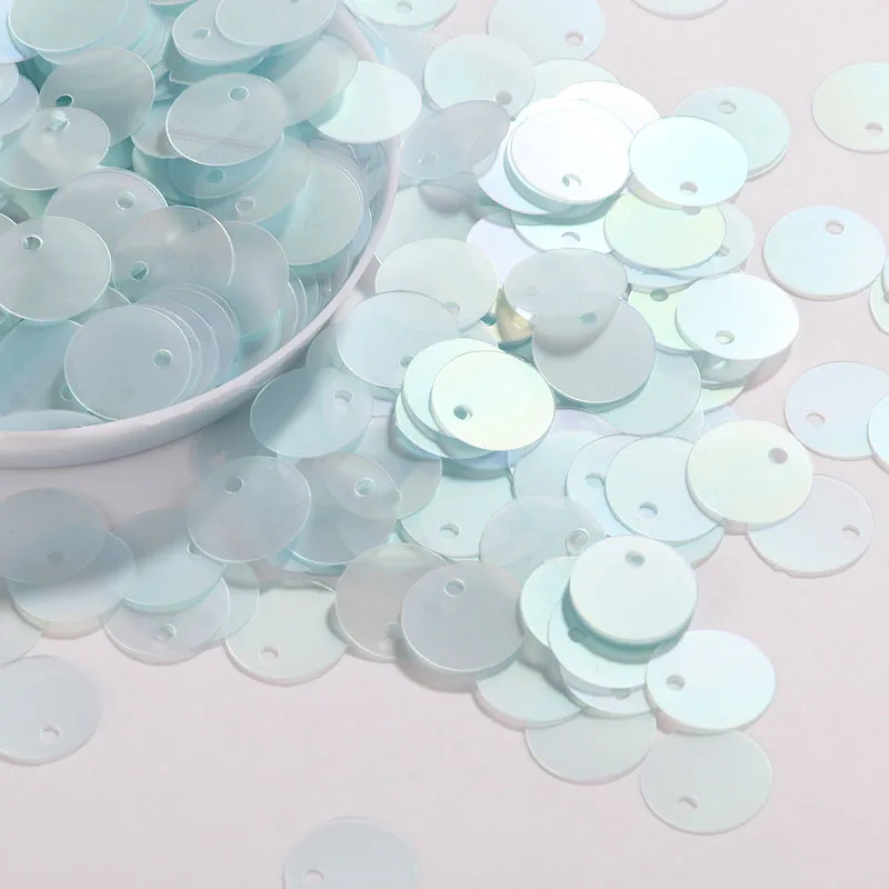 10 г/упак. смешанные размеры/формы блестки матовые небесно голубые чешуйчатая