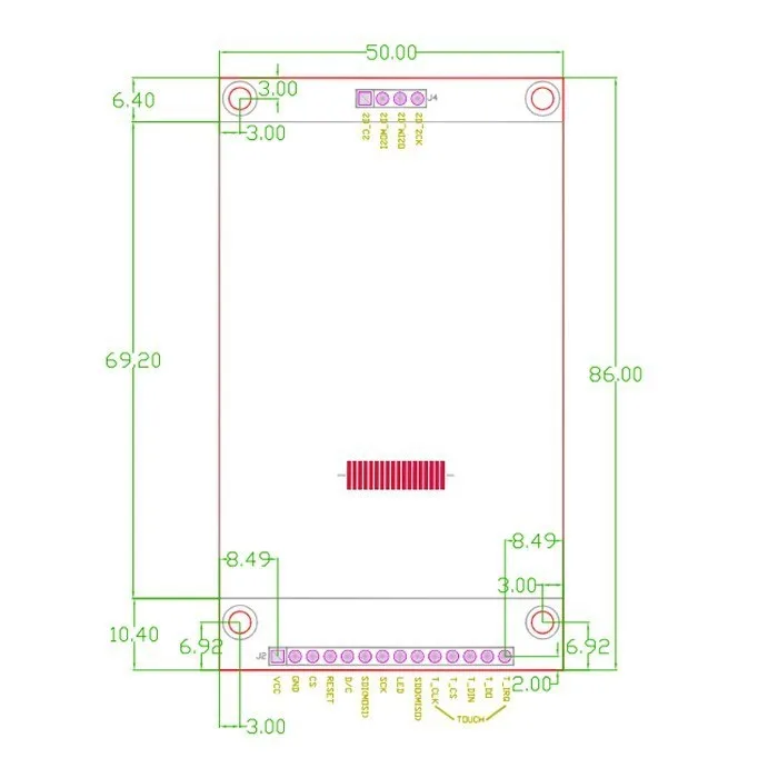 1 шт. J34 F85 240x320 2," SPI TFT lcd Сенсорная панель модуль последовательного порта с PCB ILI9341 5 В/3,3 В