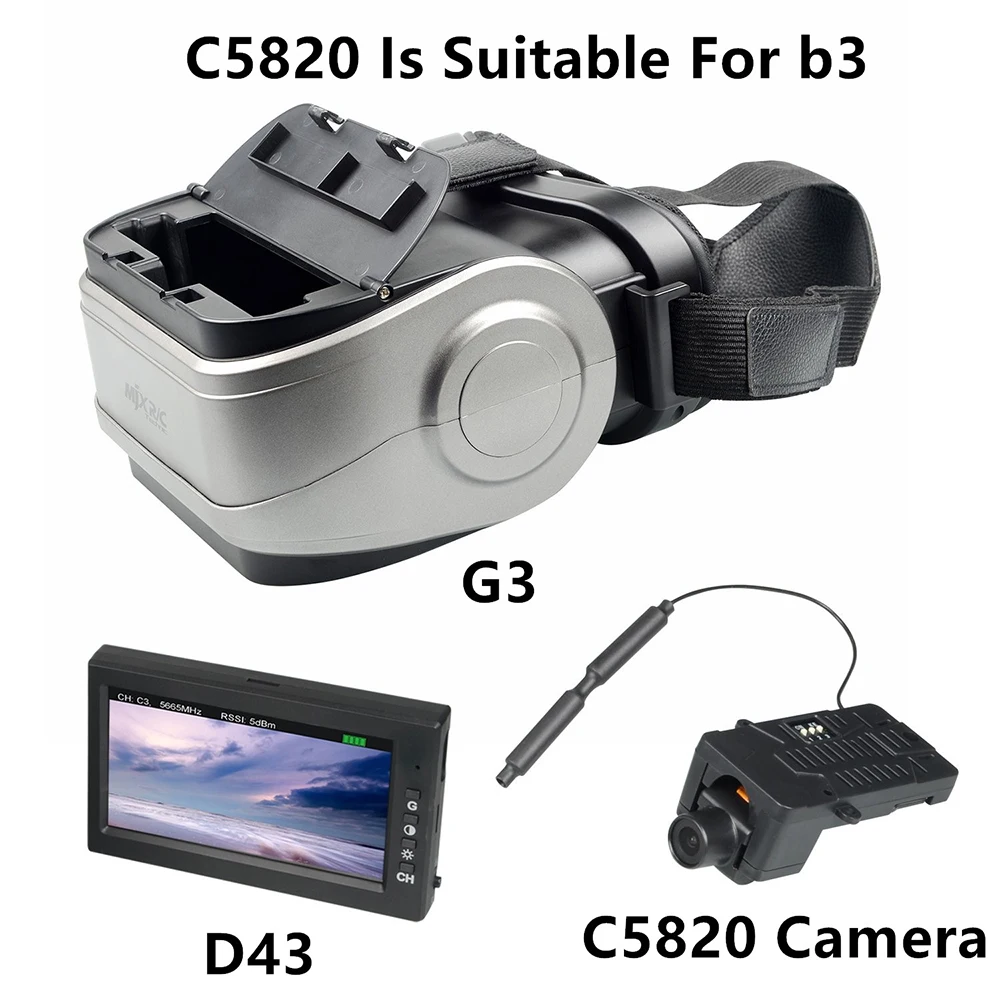 MJX B3 C5830 Камера Fit B6 вертолет запасных Запчасти D43 ЖК дисплей Экран G3 очки 5 8 г FPV в