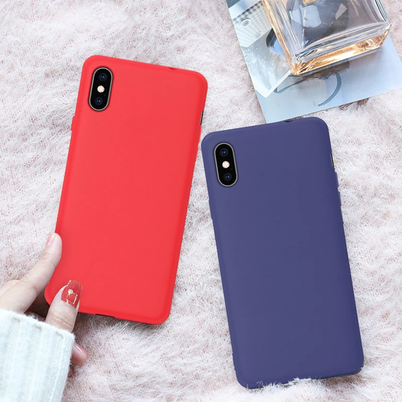 Ультратонкий чехол для телефона iPhone X XR XS Max 6s 6 противоударный 7 8 S Plus мягкий