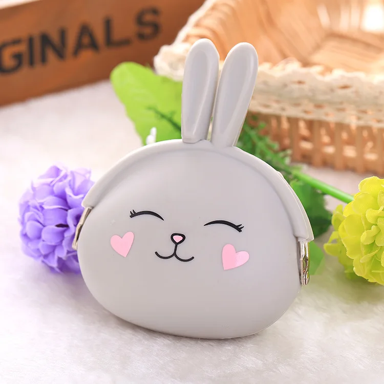Longmiao женский силиконовый кошелек с милым кроликом из мультфильма маленький