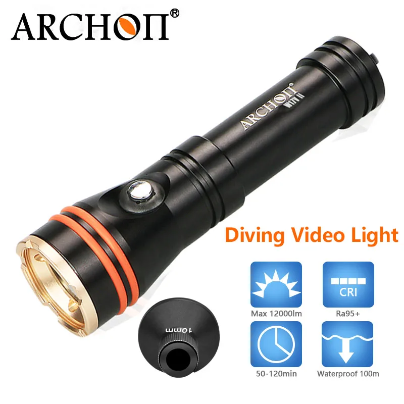 Водонепроницаемый светодиодный фсветильник рь ARCHON для дайвинга 100 м|underwater torch|torch