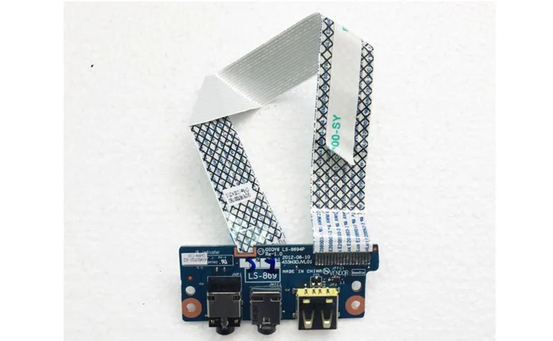 1 шт.-10 шт. Подлинная Новинка Подлинная для Lenovo IdeaPad Y500 Y510P серия USB аудиоразъем панель стандарта w/кабель протестирован