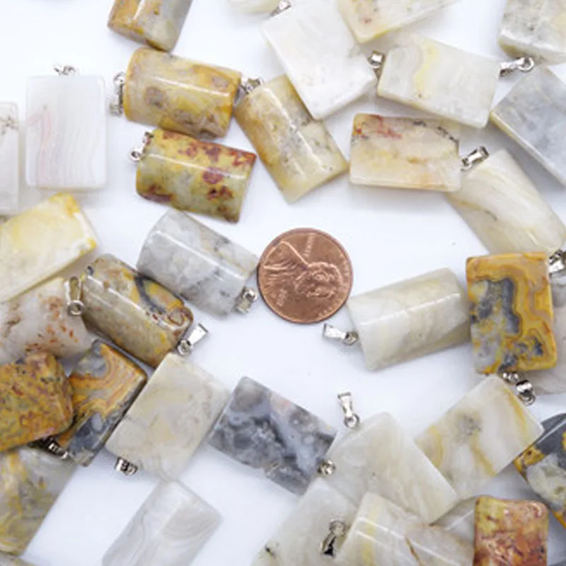 50pcs Wholesale Fashion Natural Semi-precioous Gem Stone Crazy Onyx Women Chakras Suspension Charms Necklaces Jewelry Pendants | Украшения