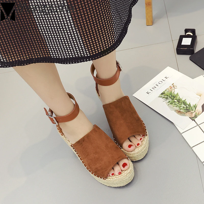 Туфли на танкетке в богемском стиле женская обувь платформе толстый высокий