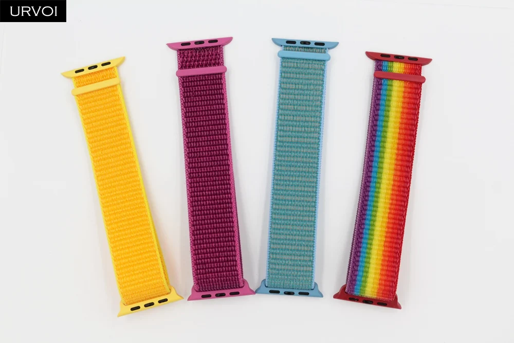 URVOI Спортивная петля для apple watch band series 4 321 pride edition ремешок iWatch двухслойная дышащая