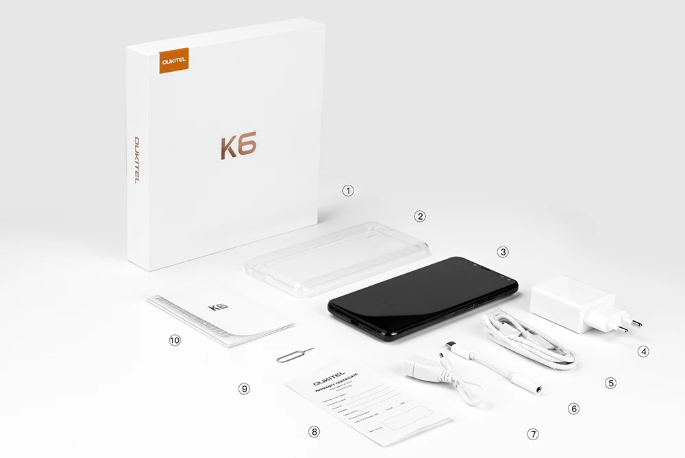 OUKITEL K6 NFC телефона Android отпечатков пальцев восьмиядерный смартфон 4G LTE Face ID 21.0MP 6300