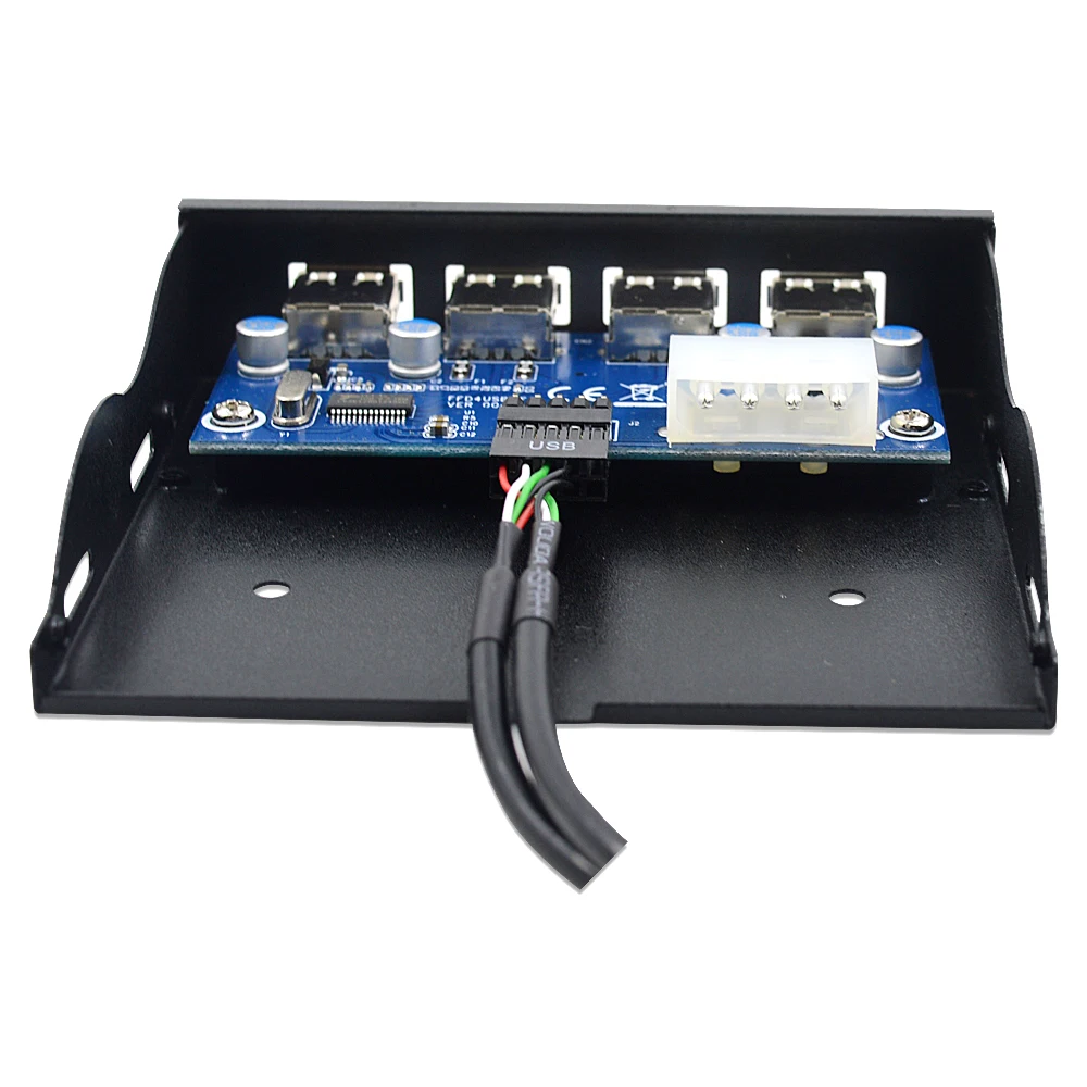 CHIPAL 4 порта USB 2,0 концентратор адаптер USB2.0 PC Передняя панель расширения кронштейн с 10Pin кабель для рабочего стола 3," дискеты