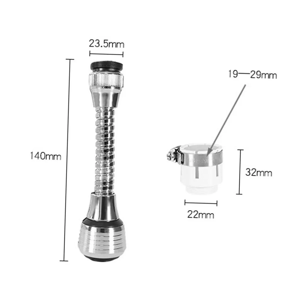 

Faucet Splash Nozzle ABS Plastic Faucet Splash Nozzle Rotatable Water-saving Shower Bath Valve Filter Devices Two Water-outlet M