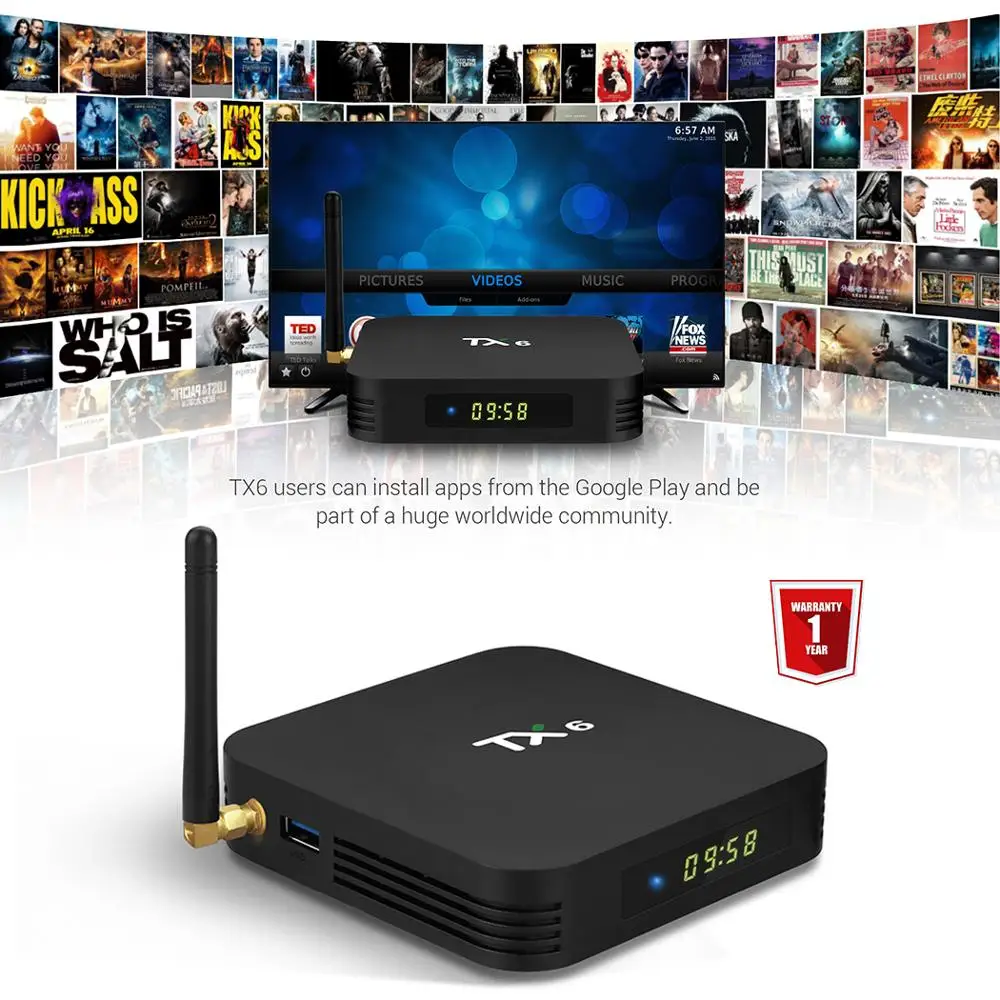 Satxtrem TX6 Android Box Allwinner H6 4 к Smart tv 9 0 г 32 2 Wifi BT 5 USB 3 медиаплеер Tanix приставка|ТВ-приставки
