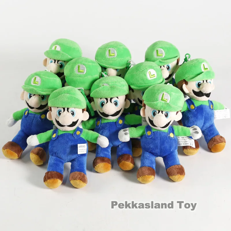 Super Mario Bros Марио Луиджи плюшевые игрушки мягкие куклы-подвески 10 шт./лот