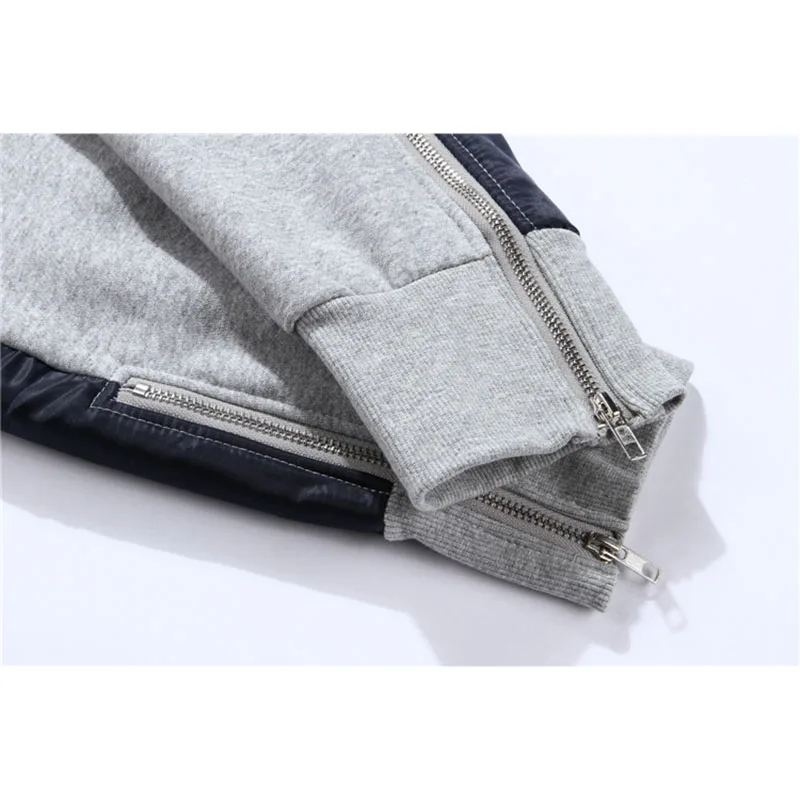 

Colorblock Thick Joggers Pants Mens Women Hip Hop Ankle Zipper Gray Blue Sweapants Male High Quality Fashion Casual Trousers