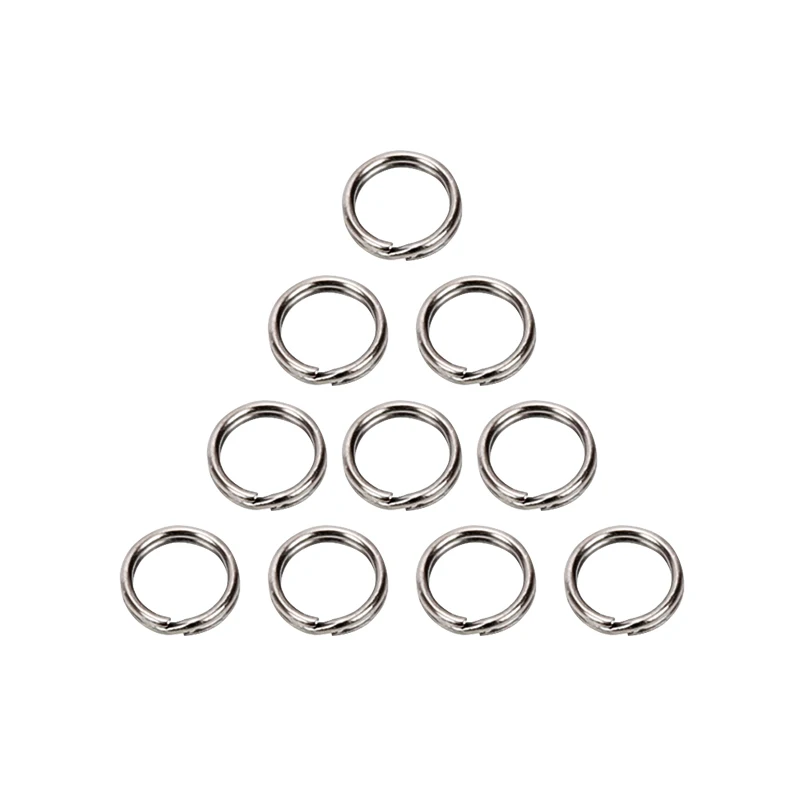 TSURINOYA 40Pcs 4.5mm Stainless Steel Fishing Split Rings for Spinner Double Loop Hooks Connector Accessories | Спорт и развлечения