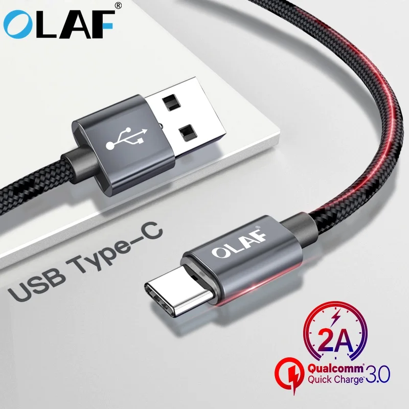 Олаф 1 м 2 м usb type-C кабель для Xiao mi Red mi Note 7 Pro mi 9 mi 8 9 USB-C телефон Быстрая зарядка type-C кабель для samsung S9 S8 Plus