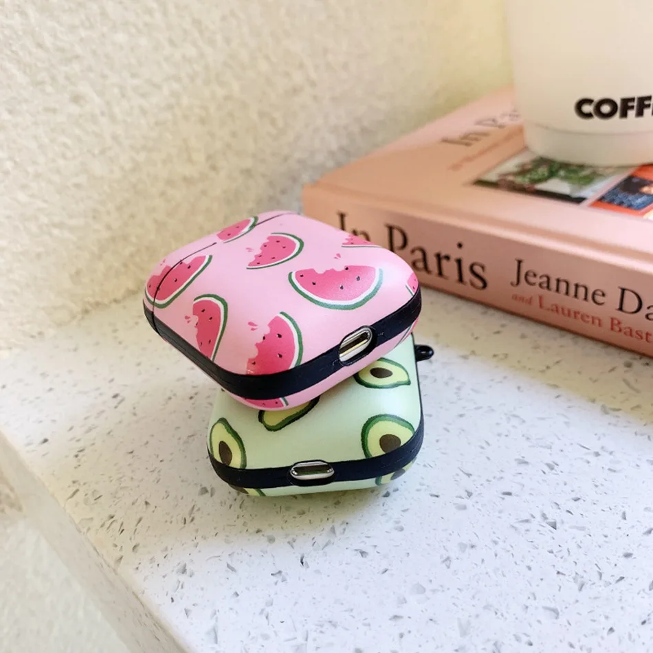 Чехол для наушников Airpods 2 чехол Роскошный авокадо мраморный чехол для наушников Защитный чехол для Apple Air Pods чехол аксессуары коробка