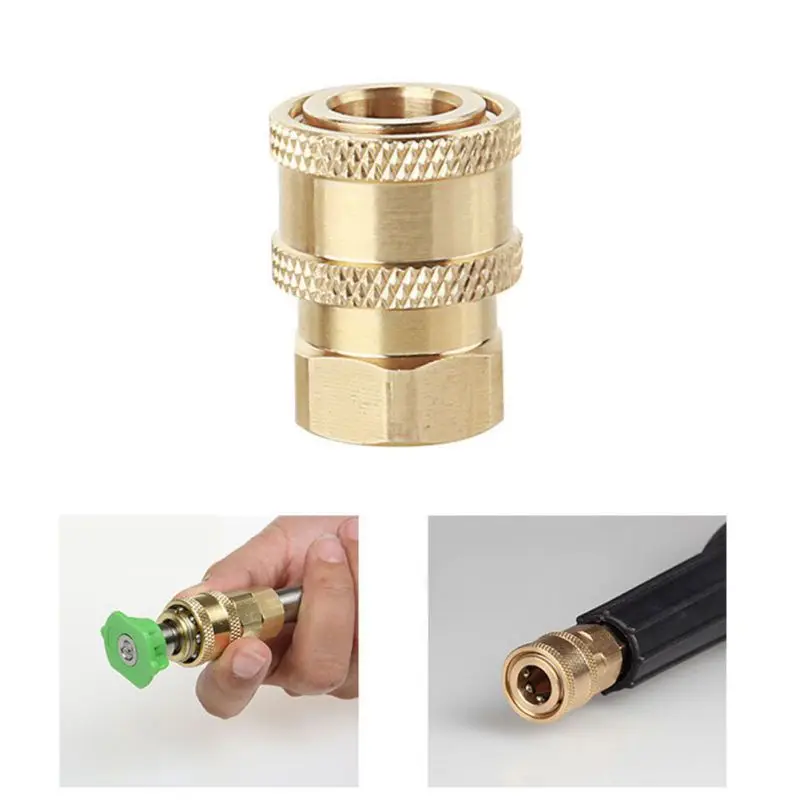 

2019 1/4 M14 12mm High Pressure Water Adjustment Nozzle Gun Head Live Connection Quick Insertion