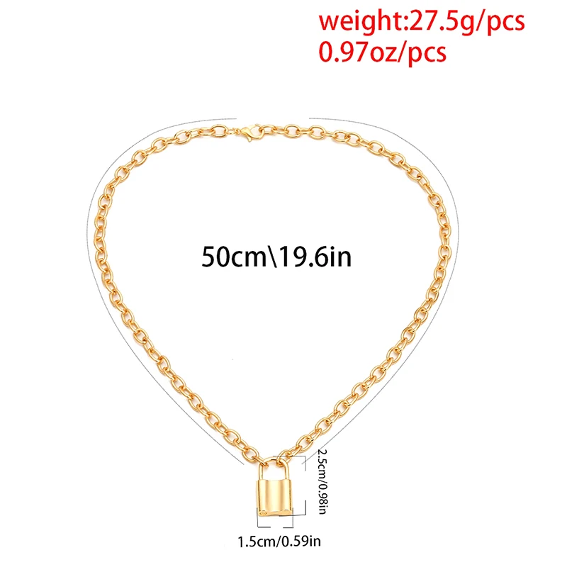 1 шт. новинка Подарочный замок женское ожерелье унисекс сплав длинная цепочка