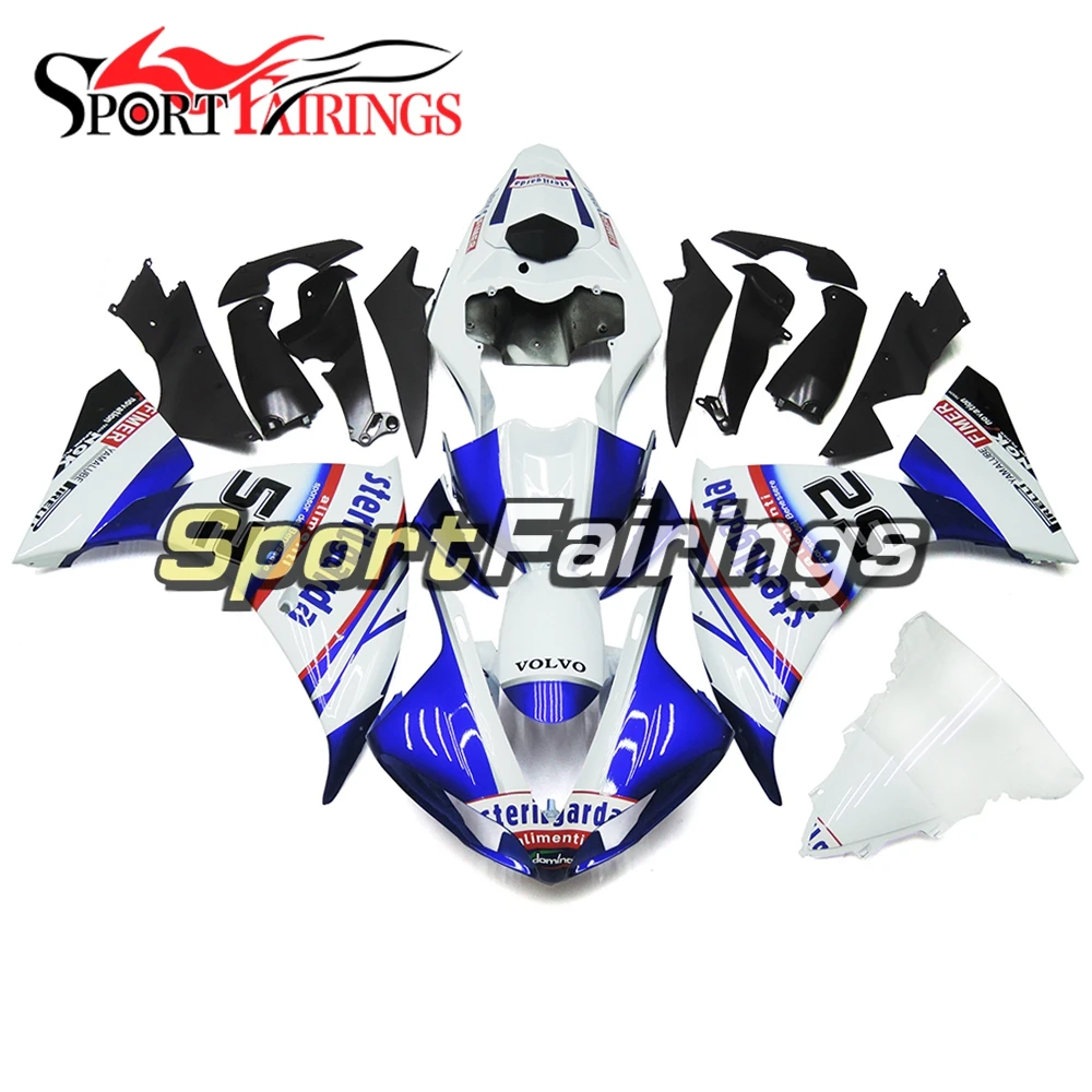

Мотоцикл ковингс для Yamaha 2009 2010 2011 YZF1000 R1 ABS впрыска рамы кузова мотоцикла YZF R1 черный белый 52 Комплект обтекателя
